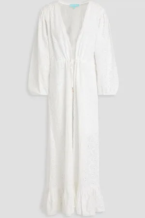 Melissa Odabash Avery broderie anglaise cotton kaftan