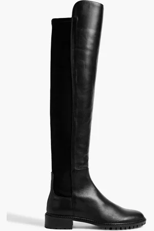 Stuart Weitzman Keelan microstretch and leather over-the-knee boots