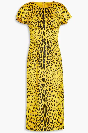 Dolce & Gabbana Leopard-print satin mini dress