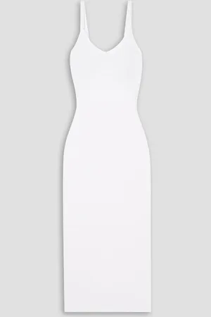 James Perse Ribbed linen-blend maxi dress - White