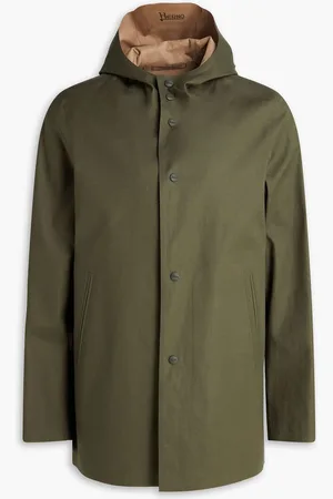 HERNO Cotton hooded jacket - Green