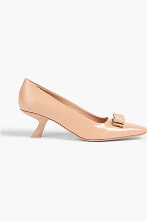 Salvatore Ferragamo Anz bow-detailed patent-leather pumps