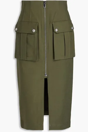 VERONICA BEARD Dallas stretch-cotton skirt - Green