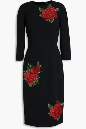 Dolce & Gabbana Embroidered crepe dress