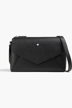 Montblanc Textured-leather messenger bag