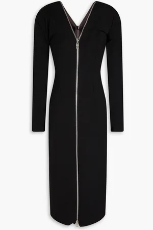 Dolce & Gabbana Zip-detailed stretch-crepe midi dress