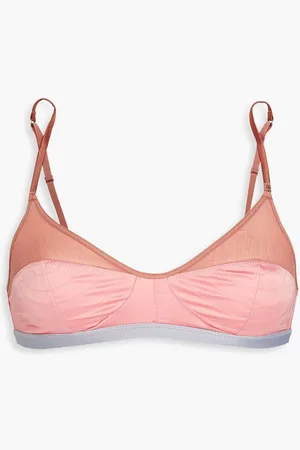 LOVE Stories Celia crepon-paneled satin bra