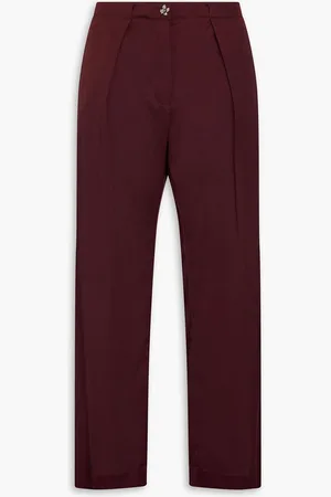 Acne Studios Pleated satin wide-leg pants