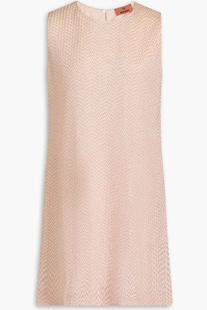Missoni Metallic crochet-knit mini dress - Metallic