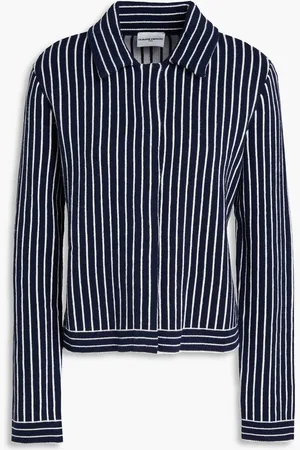 Claudie Pierlot Micnew striped jacquard-knit cardigan - Blue