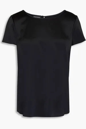 Emporio Armani Silk-blend satin top