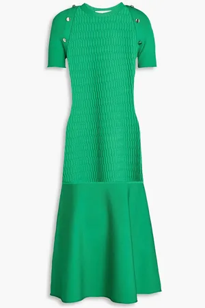 3.1 Phillip Lim Button-embellished knitted midi dress
