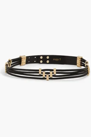 Maje Embellished leather belt