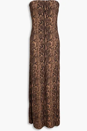 ALICE+OLIVIA Alice Olivia - Strapless snake-print jersey maxi dress