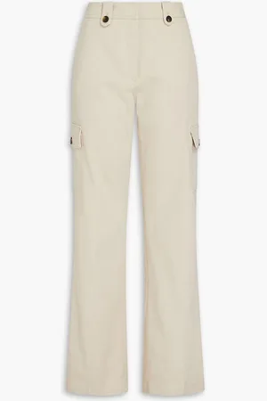 Claudie Pierlot Cotton-blend twill cargo pants - Neutral
