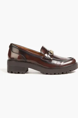 Sam Edelman Teagan embellished faux leather loafers - Brown