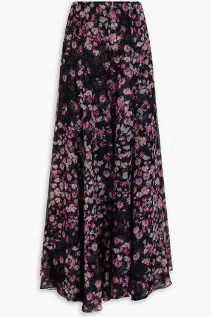 Carolina Herrera Floral-print silk-chiffon wide-leg pants