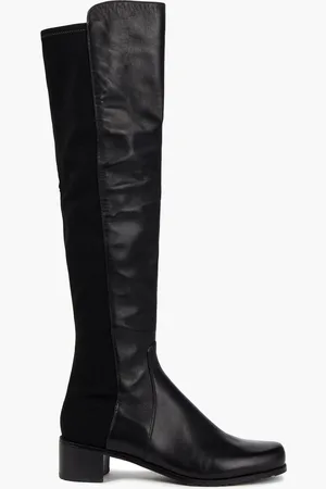 Stuart Weitzman Microstretch and leather over-the-knee boots