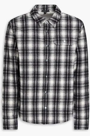 James Perse Checked cotton-flannel jacket