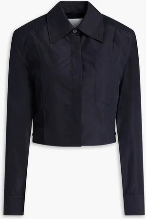 3.1 Phillip Lim Cropped cotton-blend shirt - Blue