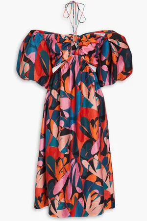 Rebecca Vallance Catalina off-the-shoulder printed TENCEL™-blend gauze midi dress