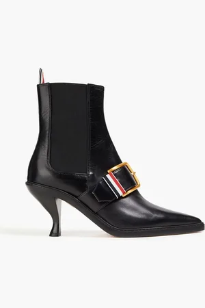 Thom Browne Buckle-detailed leather ankle boots