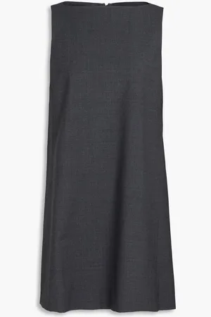 Claudie Pierlot Wool-blend crepe mini dress - Gray