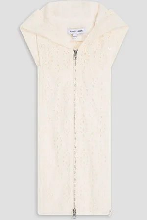 VERONICA BEARD Marlo broderie anglaise cotton hooded dickey - White