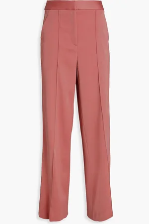 VERONICA BEARD Edia satin wide-leg pants - Pink