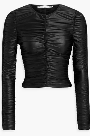 Alexander Wang Ruched satin-jersey top