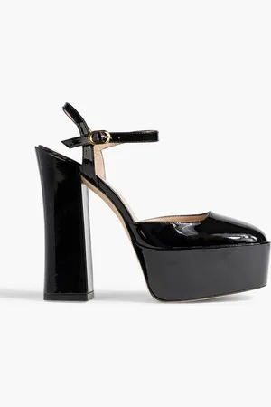Stuart Weitzman Sky High 145 patent-leather platform pumps