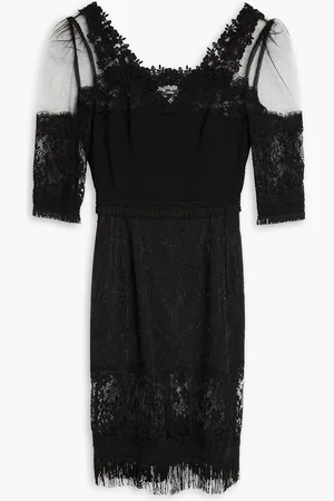 Dolce & Gabbana Lace-paneled tulle dress