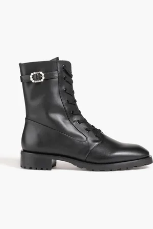 Stuart Weitzman Dazzle leather combat boots