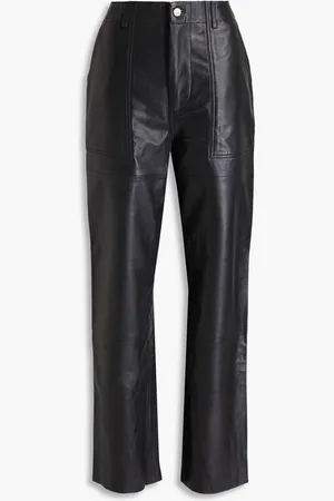Deadwood Presley leather straight-leg pants