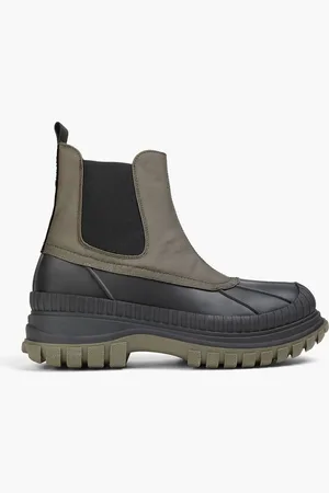 Ganni Shell and rubber ankle boots - Green