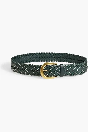 ZIMMERMANN Braided leather belt - Green