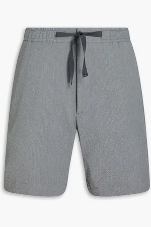 OFFICINE GENERALE Phil cotton-blend seersucker shorts