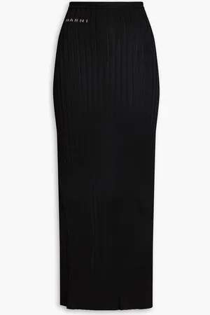 Marni Ribbed-knit maxi skirt