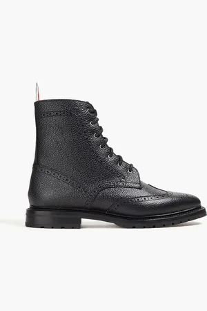Thom Browne Pebbled-leather combat boots