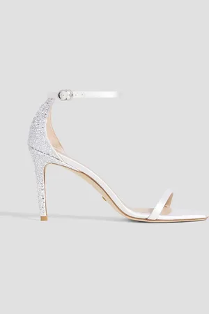 Stuart Weitzman Embellished satin sandals