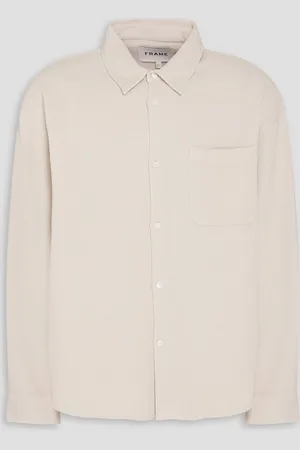 Frame Waffle-knit TENCEL™ Lyocell-blend shirt - White