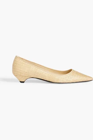 Totême Faux raffia pumps - Neutral