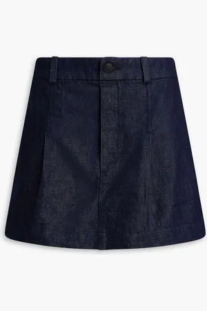 RAG&BONE Esme skirt-effect denim shorts - Blue