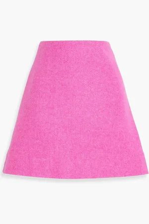 Ganni Wool-blend mini skirt - Pink