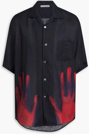 Acne Studios Printed linen shirt