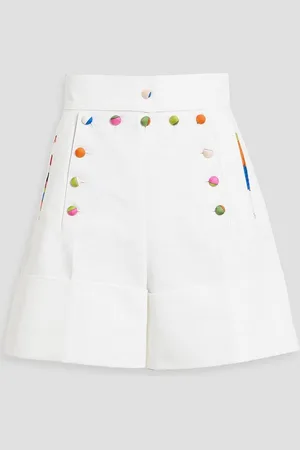 Puccini Button-detailed cotton-blend shorts
