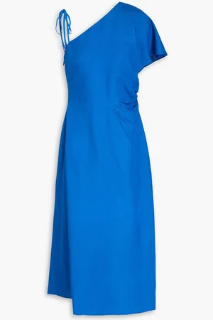 Claudie Pierlot Draped canvas midi dress - Blue