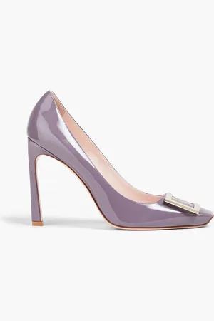 Roger Vivier Belle Vivier Trompette embellished patent-leather pumps - Purple