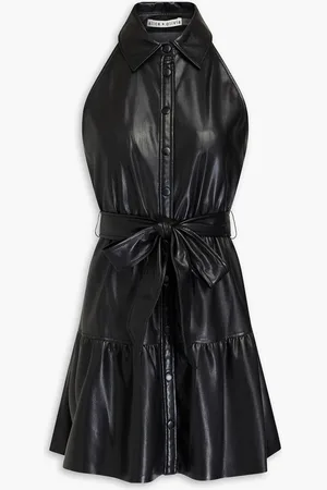 ALICE+OLIVIA Alice Olivia - Belted mini shirt dress