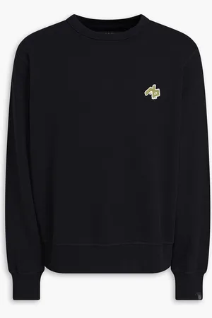 RAG&BONE RB Monster appliquéd French cotton-terry sweatshirt